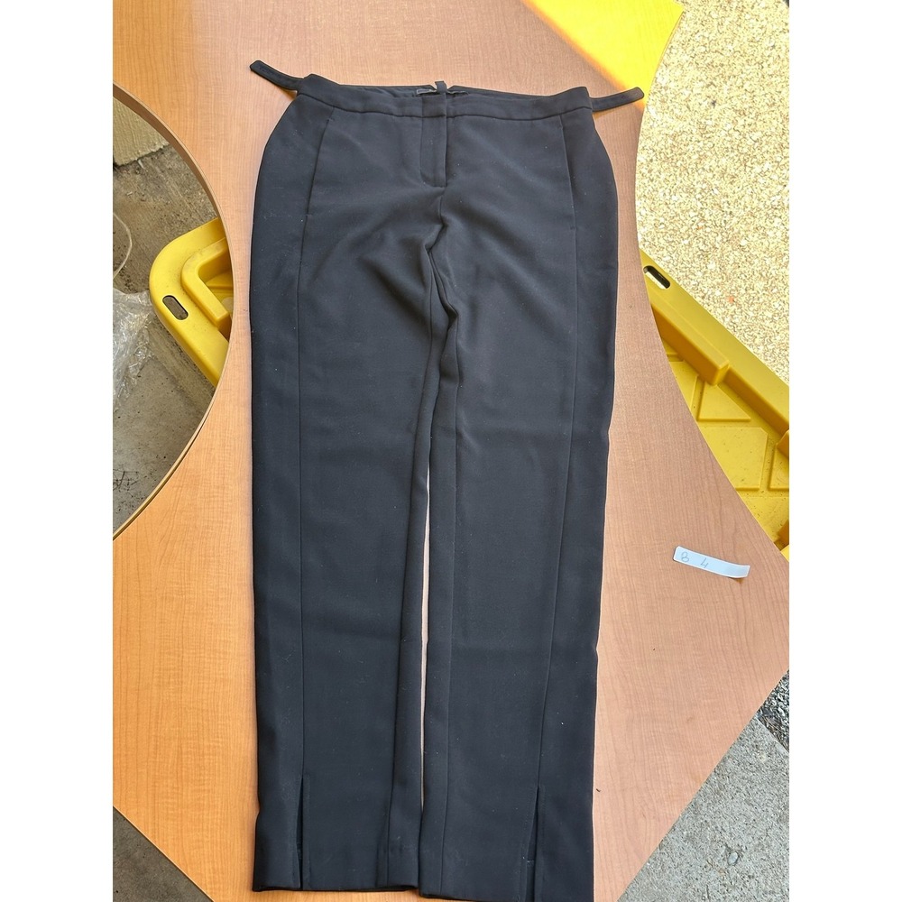 BCBGMAXAZRIA Women's Pants Black & White Split Hem Size 0